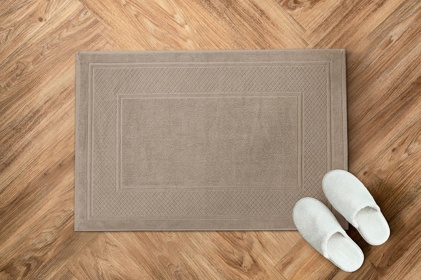 Helene MOU Bath Mat Towel - 100% Cotton 1 Pc Absorbent Bathmat - Quick Dry Bath Mats for Bathrooms, 50 x 70 cm