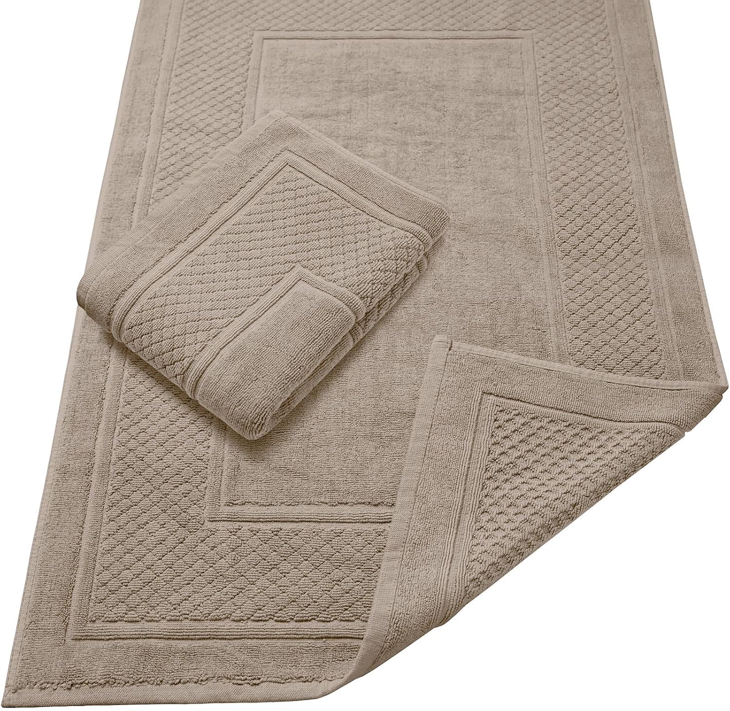 Helene MOU Bath Mat Towel - 100% Cotton 1 Pc Absorbent Bathmat - Quick Dry Bath Mats for Bathrooms, 50 x 70 cm