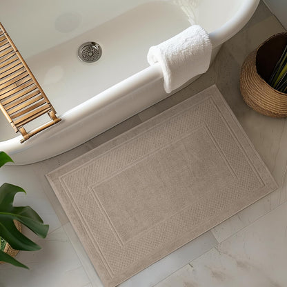 Helene MOU Bath Mat Towel - 100% Cotton 1 Pc Absorbent Bathmat - Quick Dry Bath Mats for Bathrooms, 50 x 70 cm