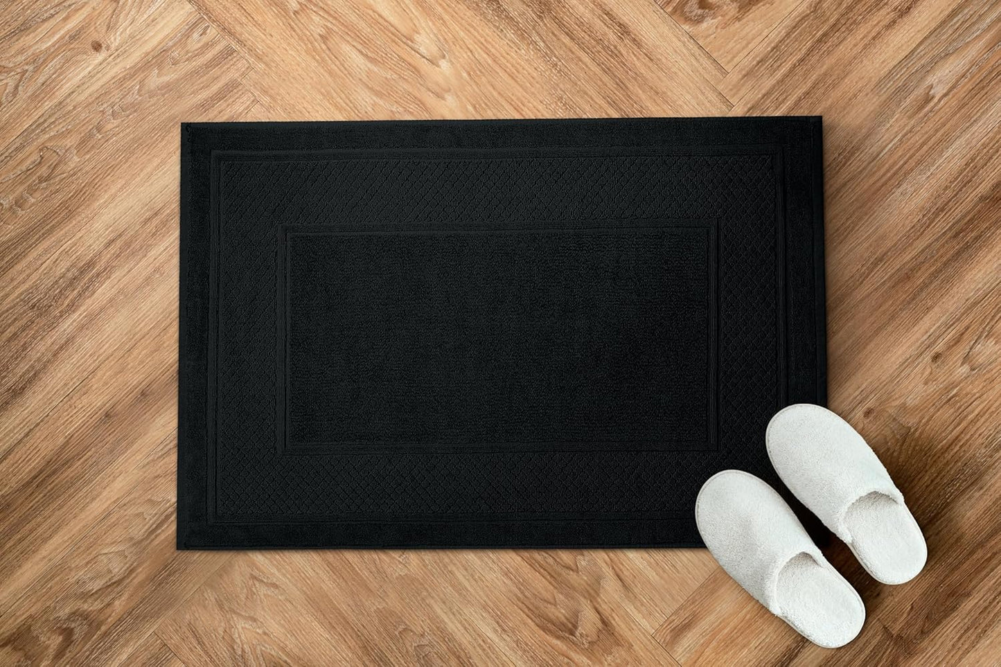 Helene MOU Bath Mat Towel - 100% Cotton 1 Pc Absorbent Bathmat - Quick Dry Bath Mats for Bathrooms, 50 x 70 cm
