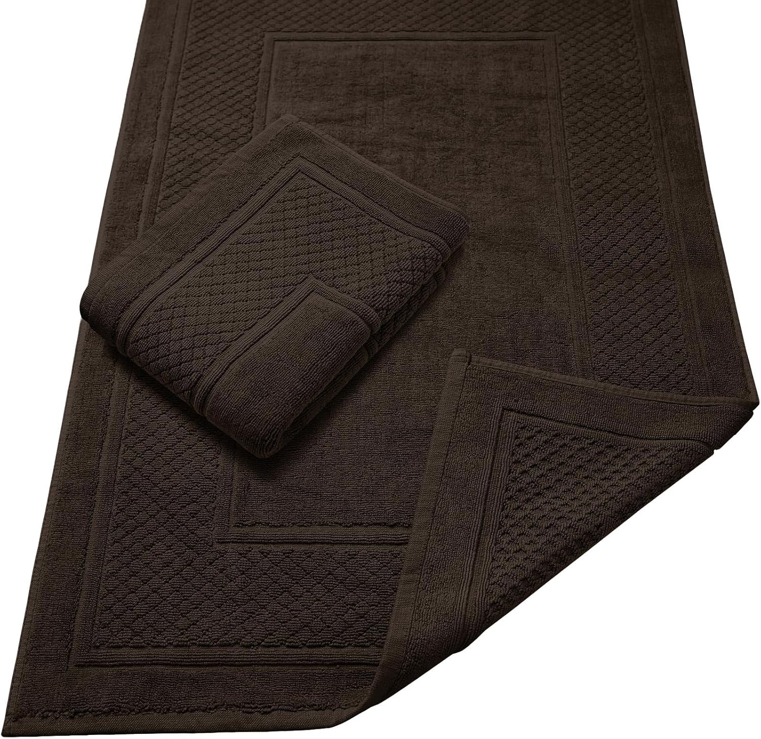 Helene MOU Bath Mat Towel - 100% Cotton 1 Pc Absorbent Bathmat - Quick Dry Bath Mats for Bathrooms, 50 x 70 cm