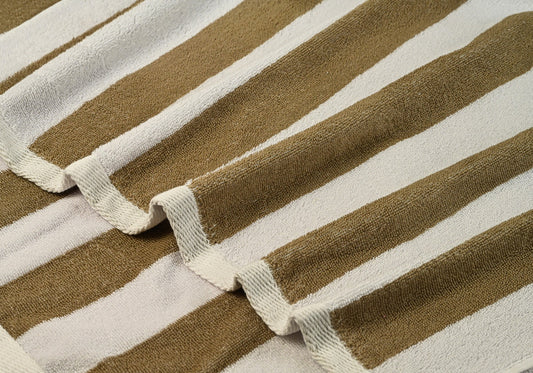 منشفة حمام مخططة ممتازة، 100% قطن، 70×180 سم.