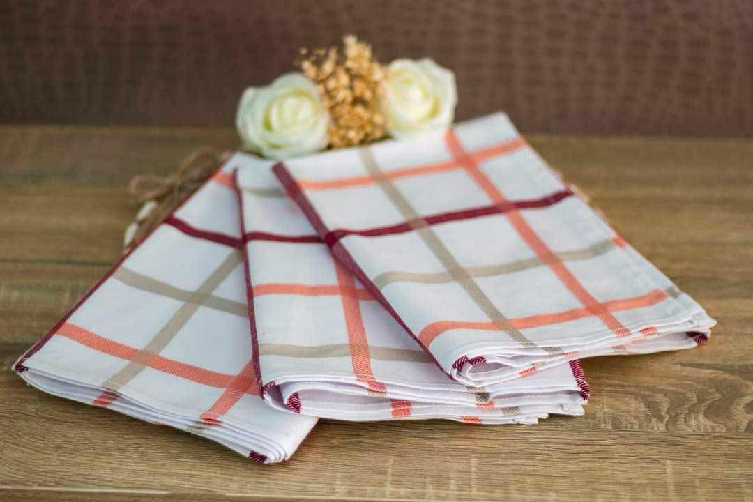 SET OF 3 PCS KITCHEN TOWELS , 100% COTTON , 50X70 CM