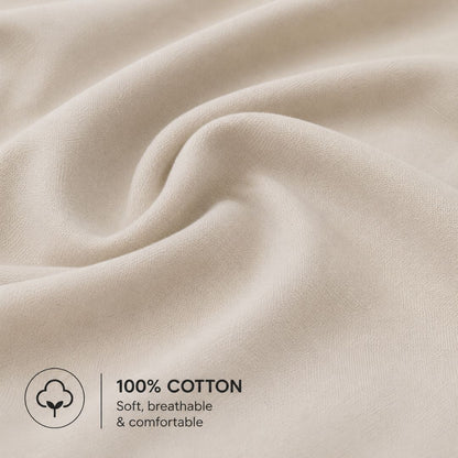 Set of 2 Zipper Pillowcases – 100% Cotton – 50×70 cm.