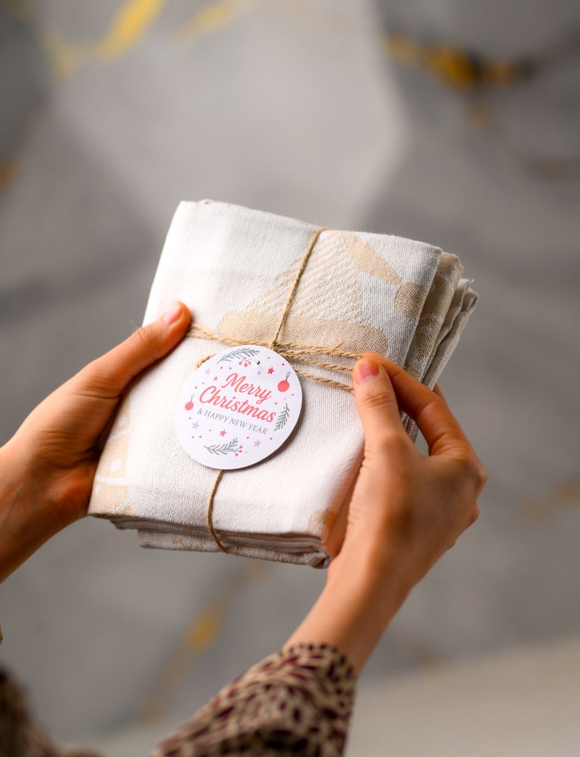 منشفة مطبخ كريسماس للاستخدام اليومي، مناشف مطبخ فائقة الامتصاص، قطعة قماش تنظيف قطنية، عبوة من 3 قطع، 50×70 سم 