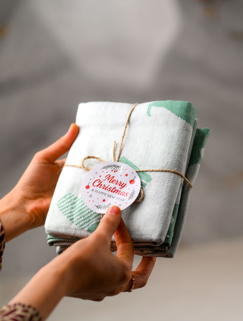 منشفة مطبخ كريسماس للاستخدام اليومي، مناشف مطبخ فائقة الامتصاص، قطعة قماش تنظيف قطنية، عبوة من 3 قطع، 50×70 سم 