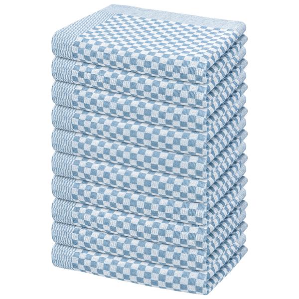 SET OF 3 PCS KITCHEN TOWELS , 100% COTTON , 50X70 CM (Light Blue)