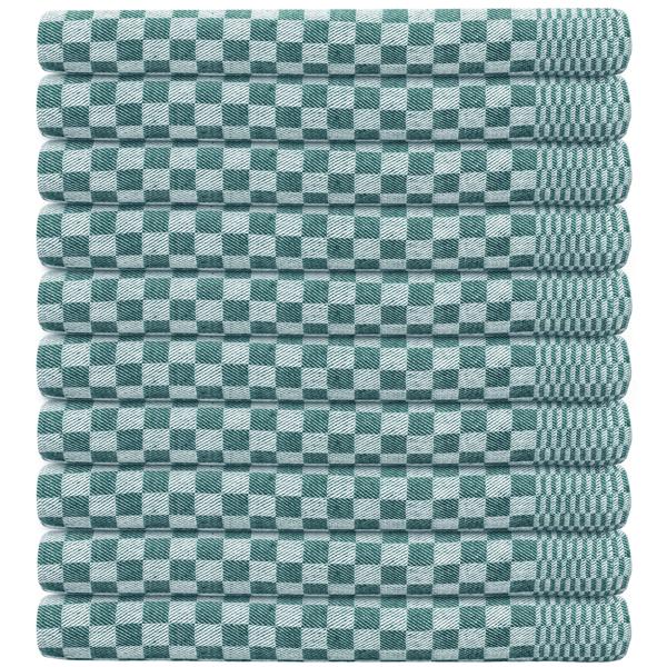 SET OF 3 PCS KITCHEN TOWELS , 100% COTTON , 50X70 CM (Green)