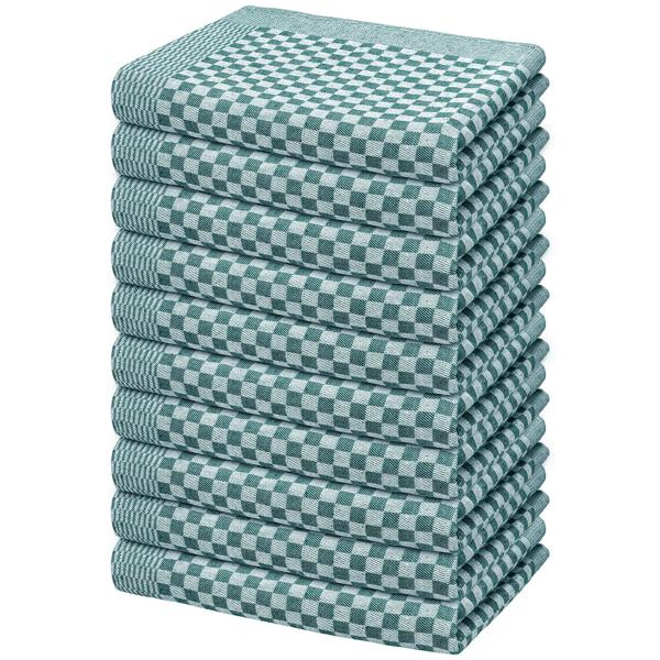 SET OF 3 PCS KITCHEN TOWELS , 100% COTTON , 50X70 CM (Green)