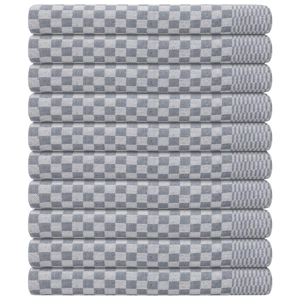 SET OF 3 PCS KITCHEN TOWELS , 100% COTTON , 50X70 CM (Light Gray)