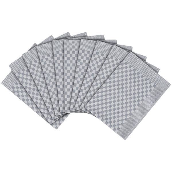 SET OF 3 PCS KITCHEN TOWELS , 100% COTTON , 50X70 CM (Light Gray)