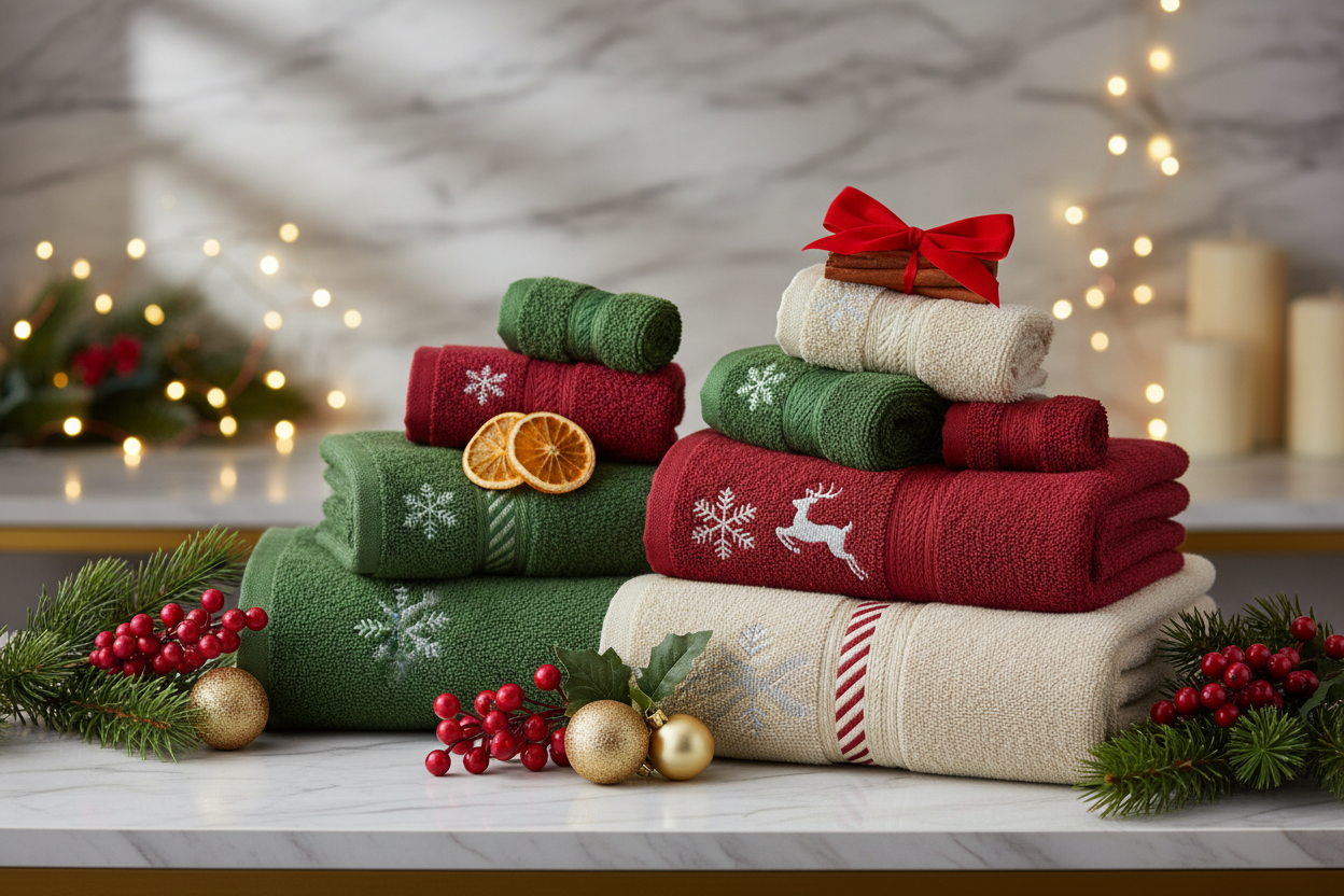 create a photo for christmas time towels