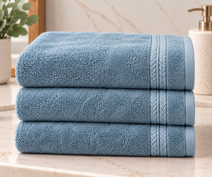 Velour Face towel set of 3 towels, 100%cotton , 30x50cm.
