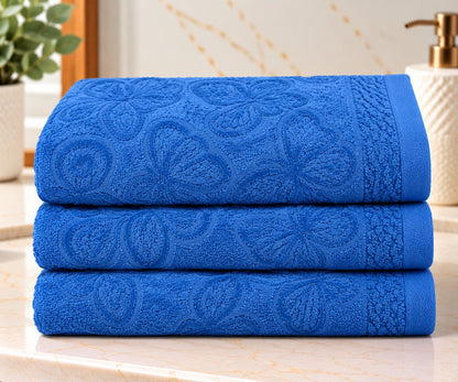 Velour Face towel set of 3 towels, 100%cotton , 30x50cm.