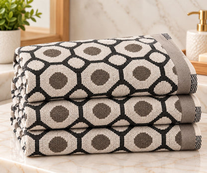 Velour Face towel set of 3 towels, 100%cotton , 30x50cm.