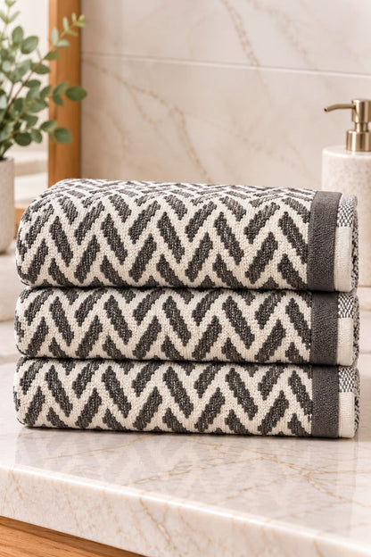 Velour Face towel set of 3 towels, 100%cotton , 30x50cm.