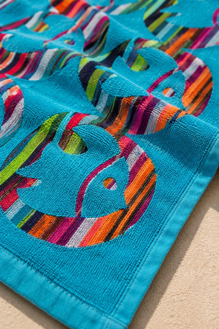 Velour Beach towel 100%cotton,90x170 cm.