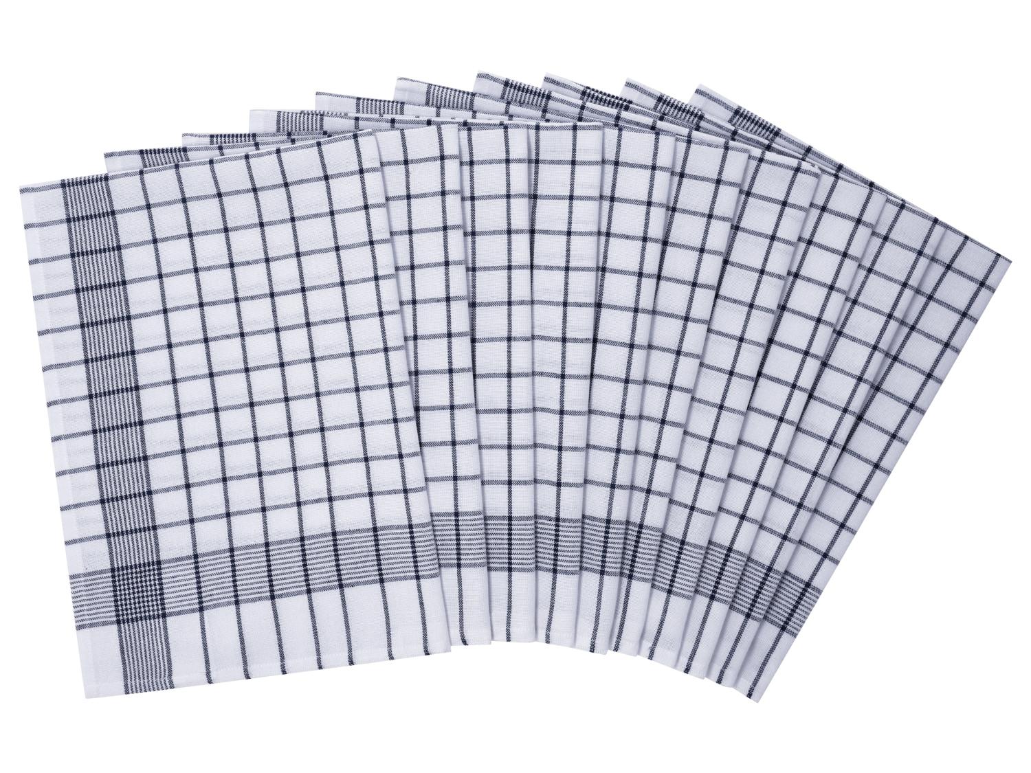 SET OF 3 PCS KITCHEN TOWELS , 100% COTTON , 50X70 CM (Navy Blue)