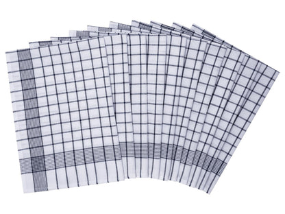 SET OF 3 PCS KITCHEN TOWELS , 100% COTTON , 50X70 CM (Navy Blue)