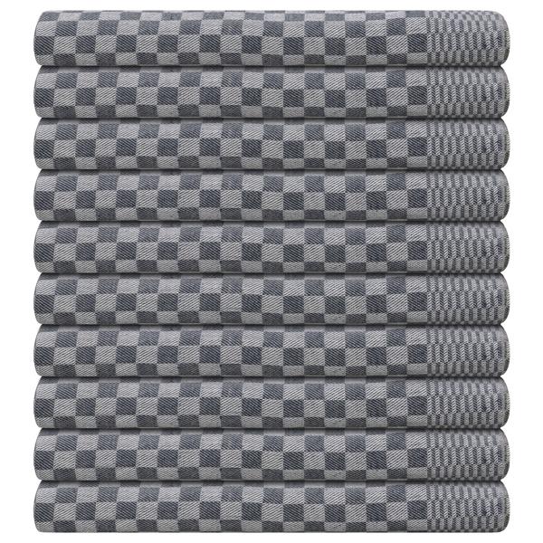 SET OF 3 PCS KITCHEN TOWELS , 100% COTTON , 50X70 CM (Dark Grey)