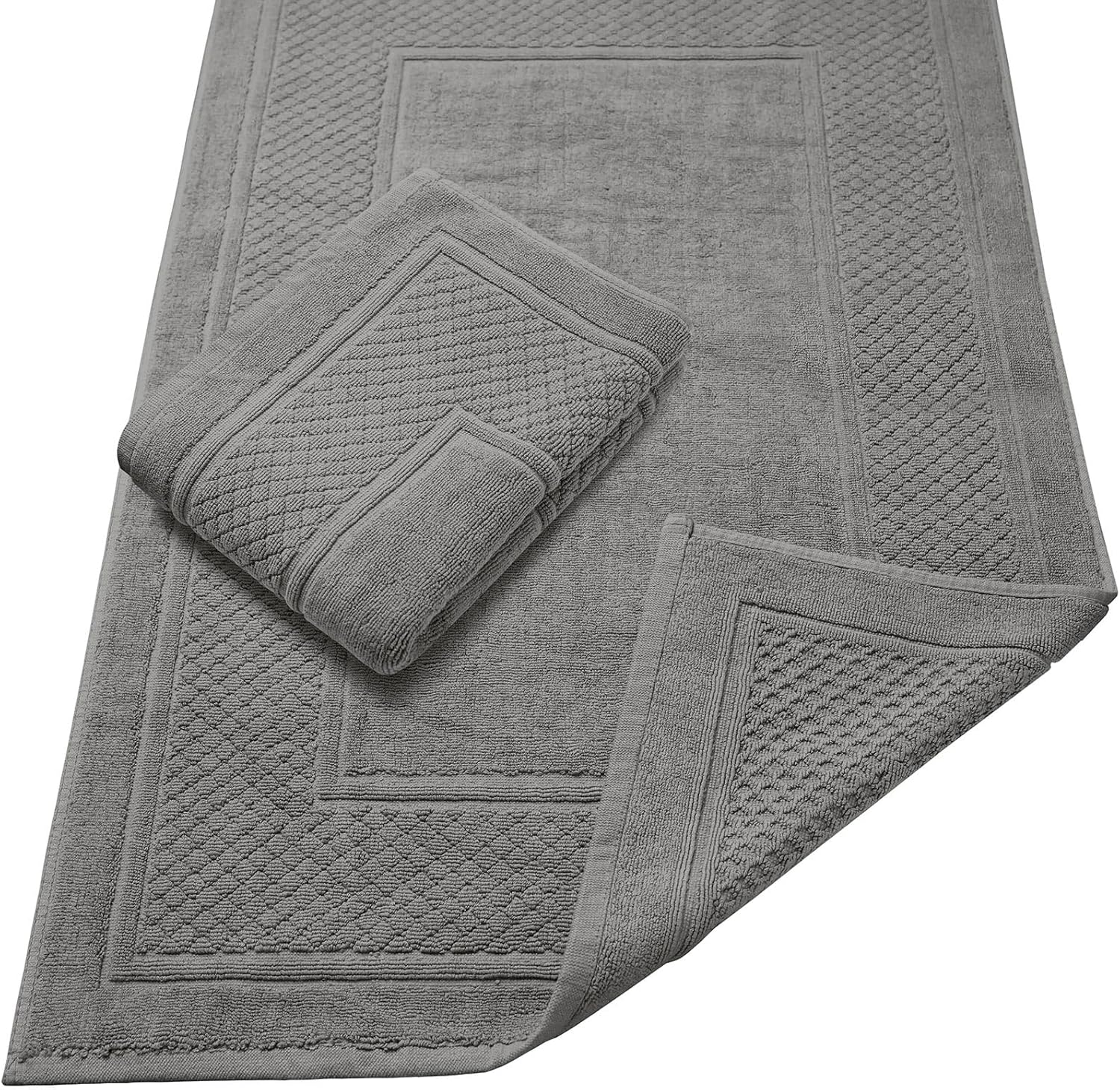 Helene MOU Bath Mat Towel - 100% Cotton 1 Pc Absorbent Bathmat - Quick Dry Bath Mats for Bathrooms, 50 x 70 cm