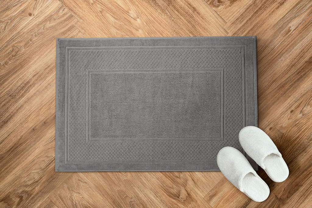 Helene MOU Bath Mat Towel - 100% Cotton 1 Pc Absorbent Bathmat - Quick Dry Bath Mats for Bathrooms, 50 x 70 cm