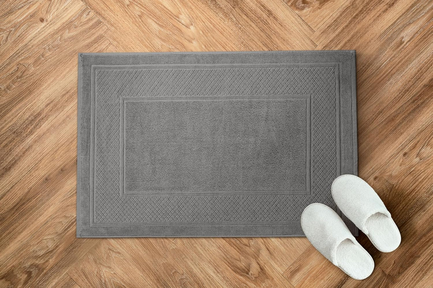 Helene MOU Bath Mat Towel - 100% Cotton 1 Pc Absorbent Bathmat - Quick Dry Bath Mats for Bathrooms, 50 x 70 cm