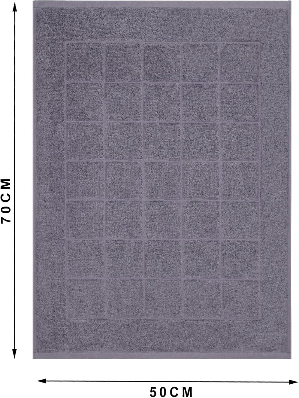 Helene MOU Bath Mat Towel - 100% Cotton 1 Pc Absorbent Bathmat - Quick Dry Bath Mats for Bathrooms, 50 x 70 cm.