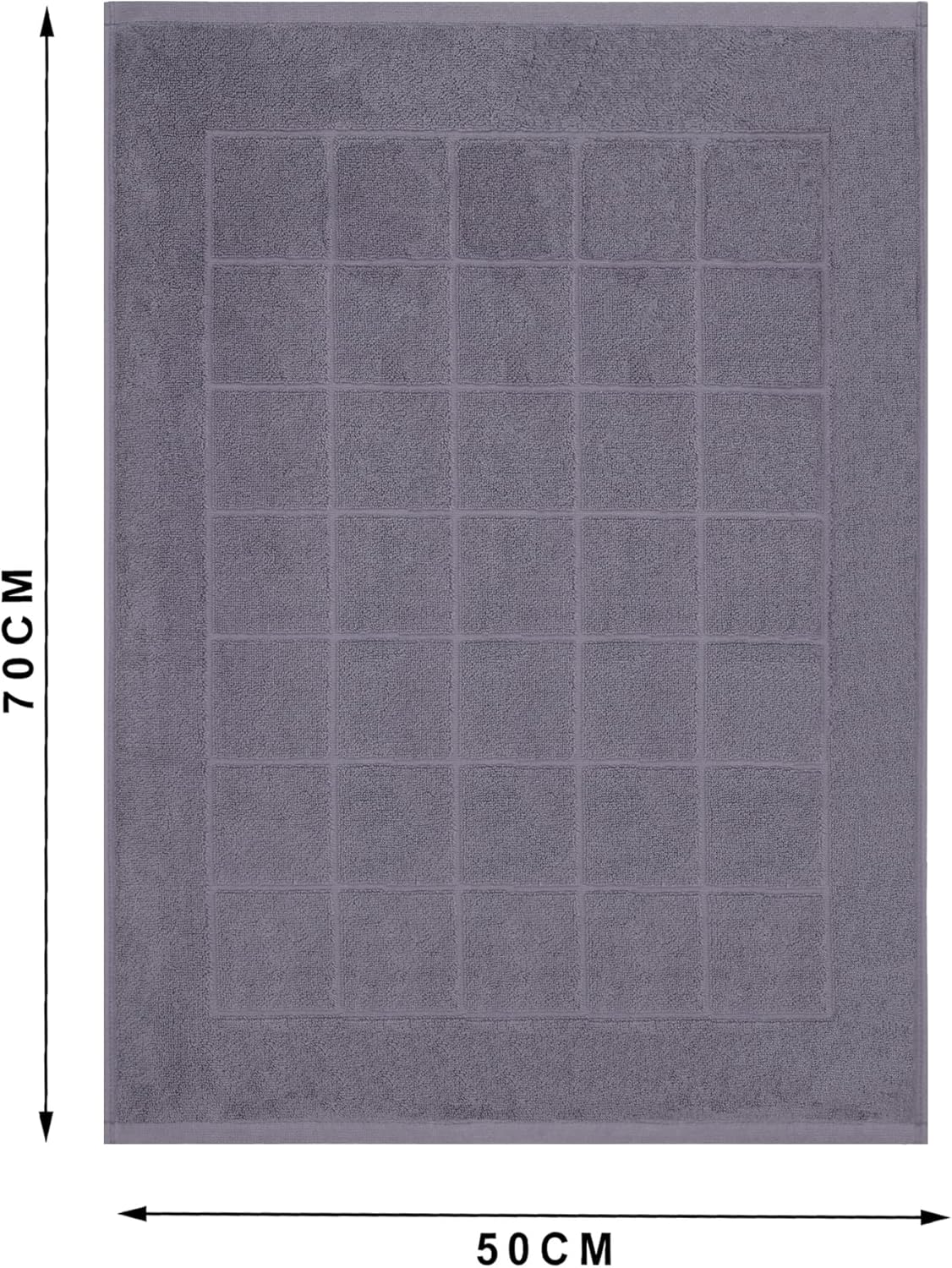 Helene MOU Bath Mat Towel - 100% Cotton 1 Pc Absorbent Bathmat - Quick Dry Bath Mats for Bathrooms, 50 x 70 cm.