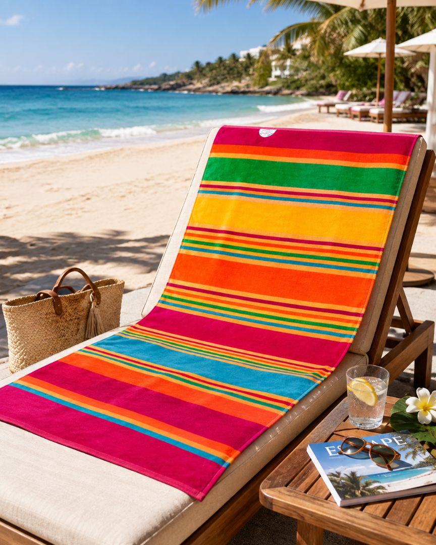 XL Velour Beach towel 100%cotton,140x180 cm.