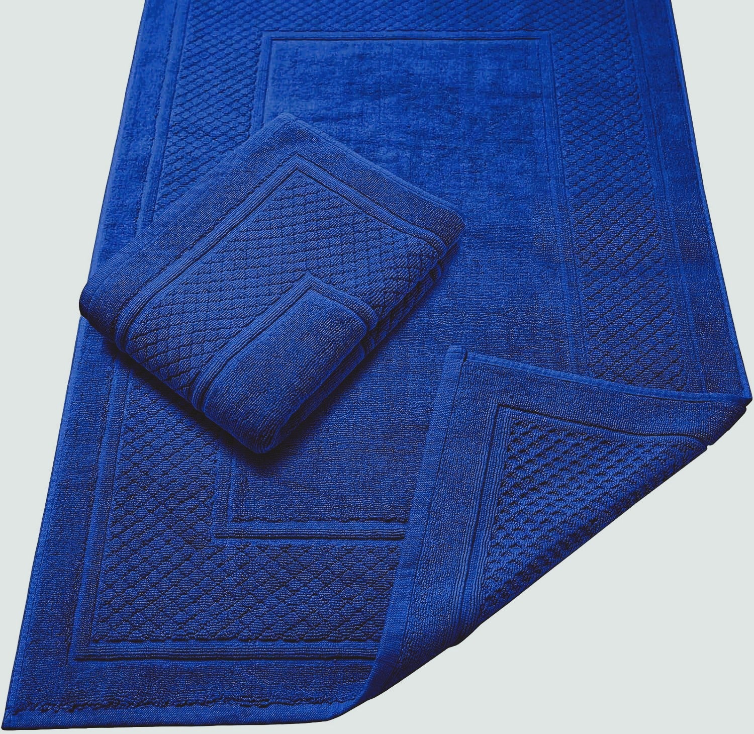 Helene MOU Bath Mat Towel - 100% Cotton 1 Pc Absorbent Bathmat - Quick Dry Bath Mats for Bathrooms, 50 x 70 cm