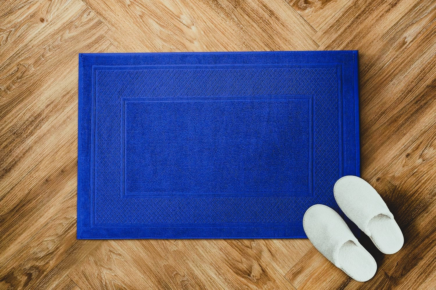 Helene MOU Bath Mat Towel - 100% Cotton 1 Pc Absorbent Bathmat - Quick Dry Bath Mats for Bathrooms, 50 x 70 cm