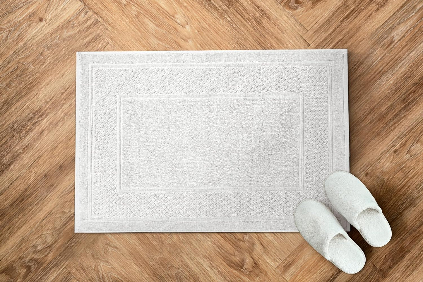 Helene MOU Bath Mat Towel - 100% Cotton 1 Pc Absorbent Bathmat - Quick Dry Bath Mats for Bathrooms, 50 x 70 cm