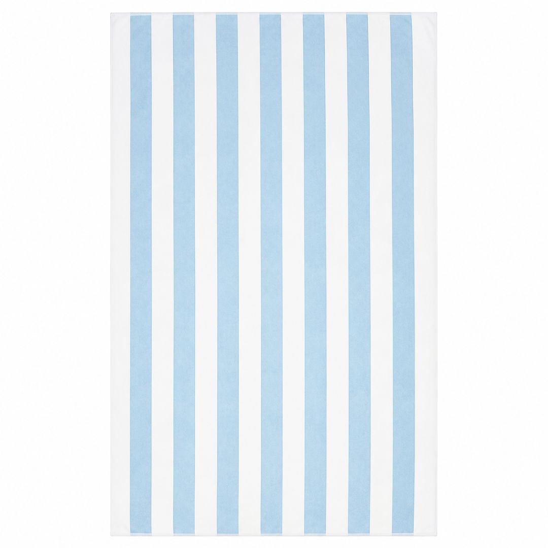 Terry stripes  Beach towel 100%cotton,70x180 cm.(Light Blue)