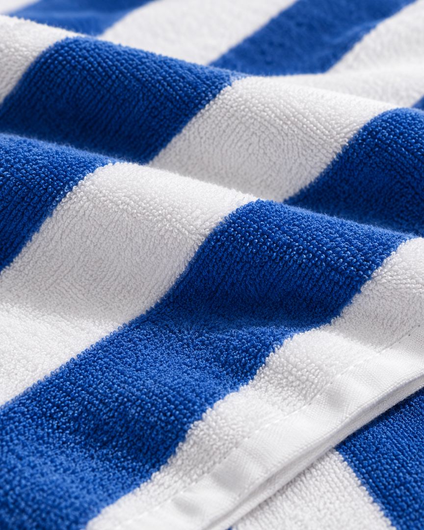 Terry stripes  Beach towel 100%cotton,70x180 cm.(Blue)