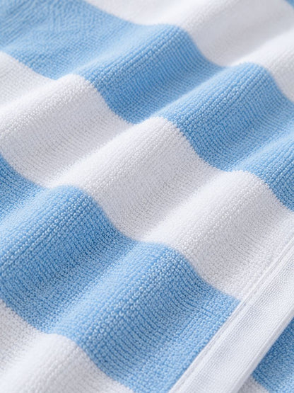 Terry stripes  Beach towel 100%cotton,70x180 cm.(Light Blue)