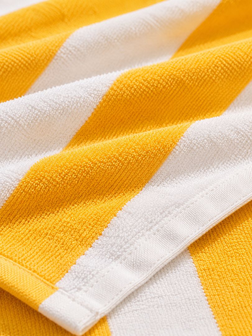 Terry stripes  Beach towel 100%cotton,70x180 cm. (yellow)