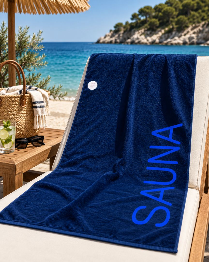 Sauna towel double-face,100% cotton,80x200 cm.