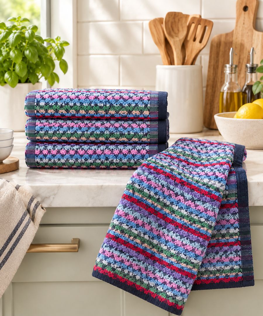 Terry Kitchen towels, 3 PCS PACK OF Kitchen Towels 100% Cotton,30x50cm.
