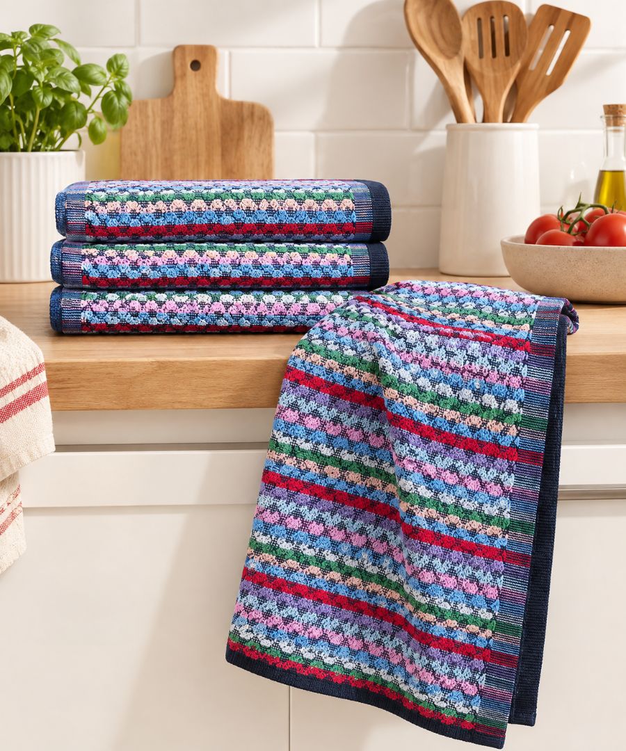 Terry Kitchen towels, 3 PCS PACK OF Kitchen Towels 100% Cotton,30x50cm.