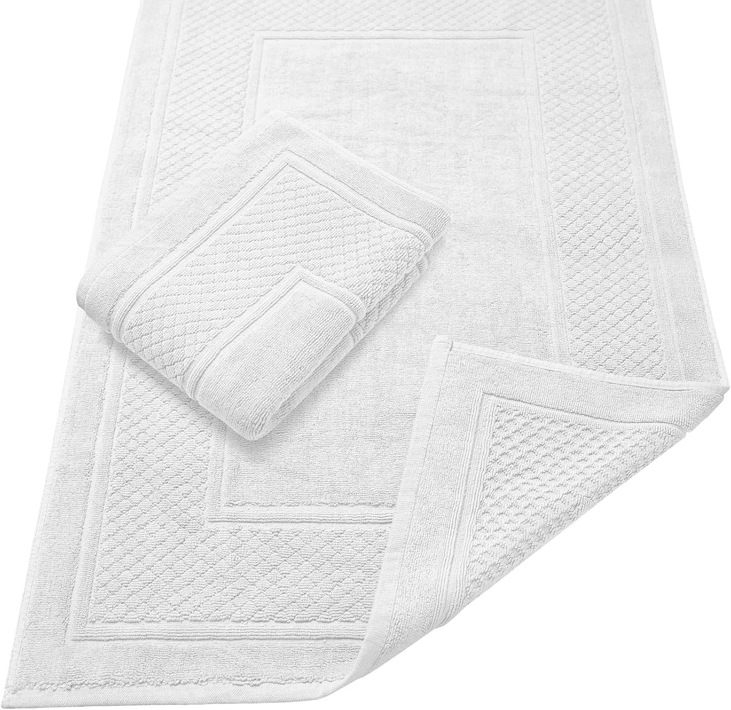 Helene MOU Bath Mat Towel - 100% Cotton 1 Pc Absorbent Bathmat - Quick Dry Bath Mats for Bathrooms, 50 x 70 cm