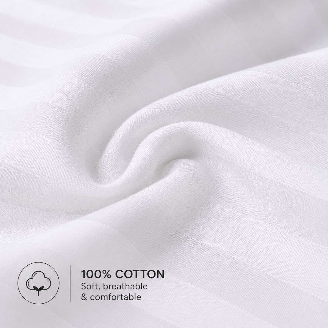 Set of 2 Zipper Pillowcases – 100% Cotton – 50×70 cm.