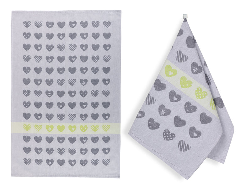 SET OF 3 PCS KITCHEN TOWELS , 100% COTTON , 50X70 CM